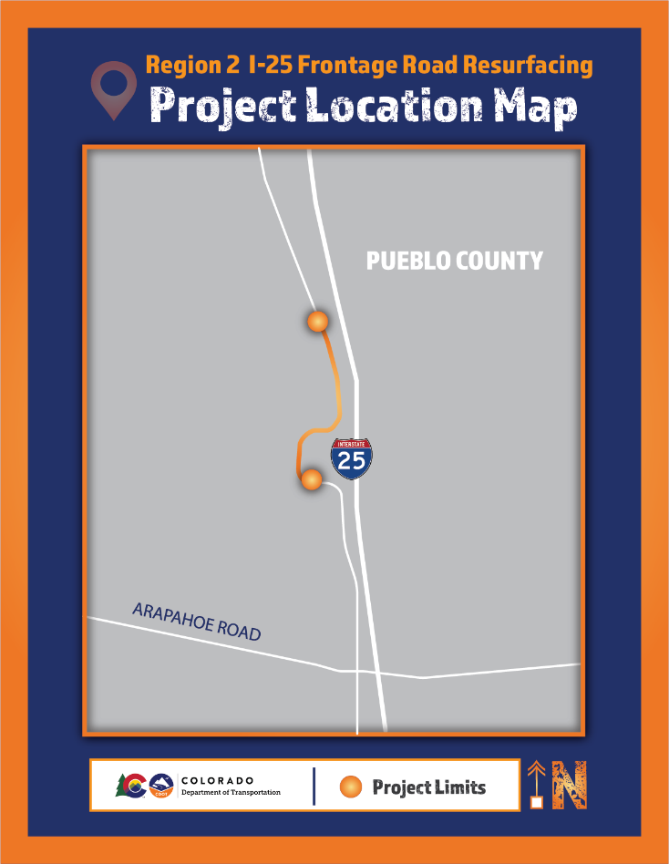 Region 2 I-25 Frontage Road Resurfacing Project Map.png detail image