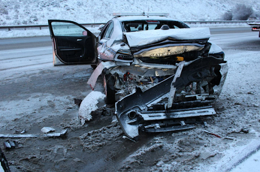 car wreckage detail image