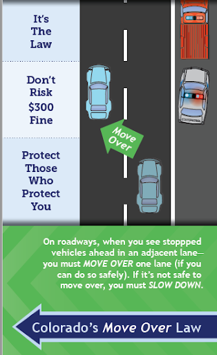 Move over law graphic - It's the Law - Don't Risk $300 Fine - Protect Those who Protect You detail image