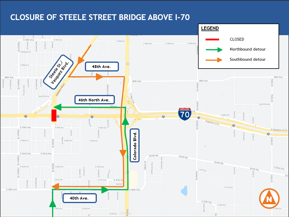 Closure of Steel Street Bridge Above I-70 - Central 70 Project detail image