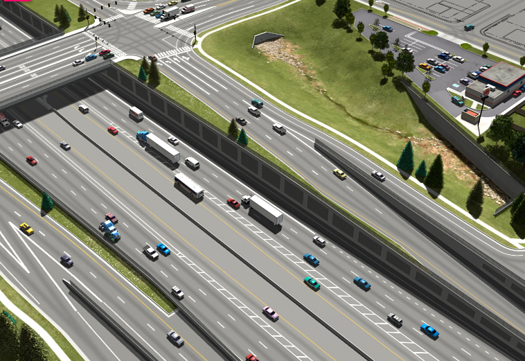 SE view of Steele ramp on I-70 in Denver detail image