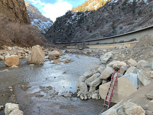 River alongside I-70 Glenwood Canyon detail image