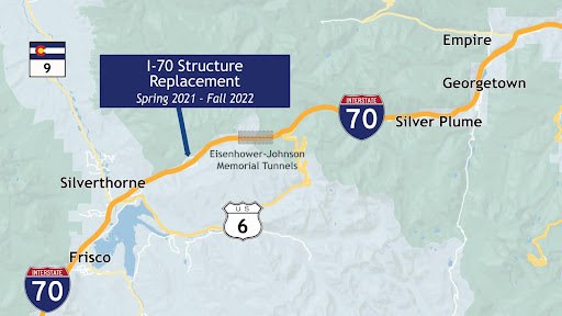 I-70 West of EJMT project map 