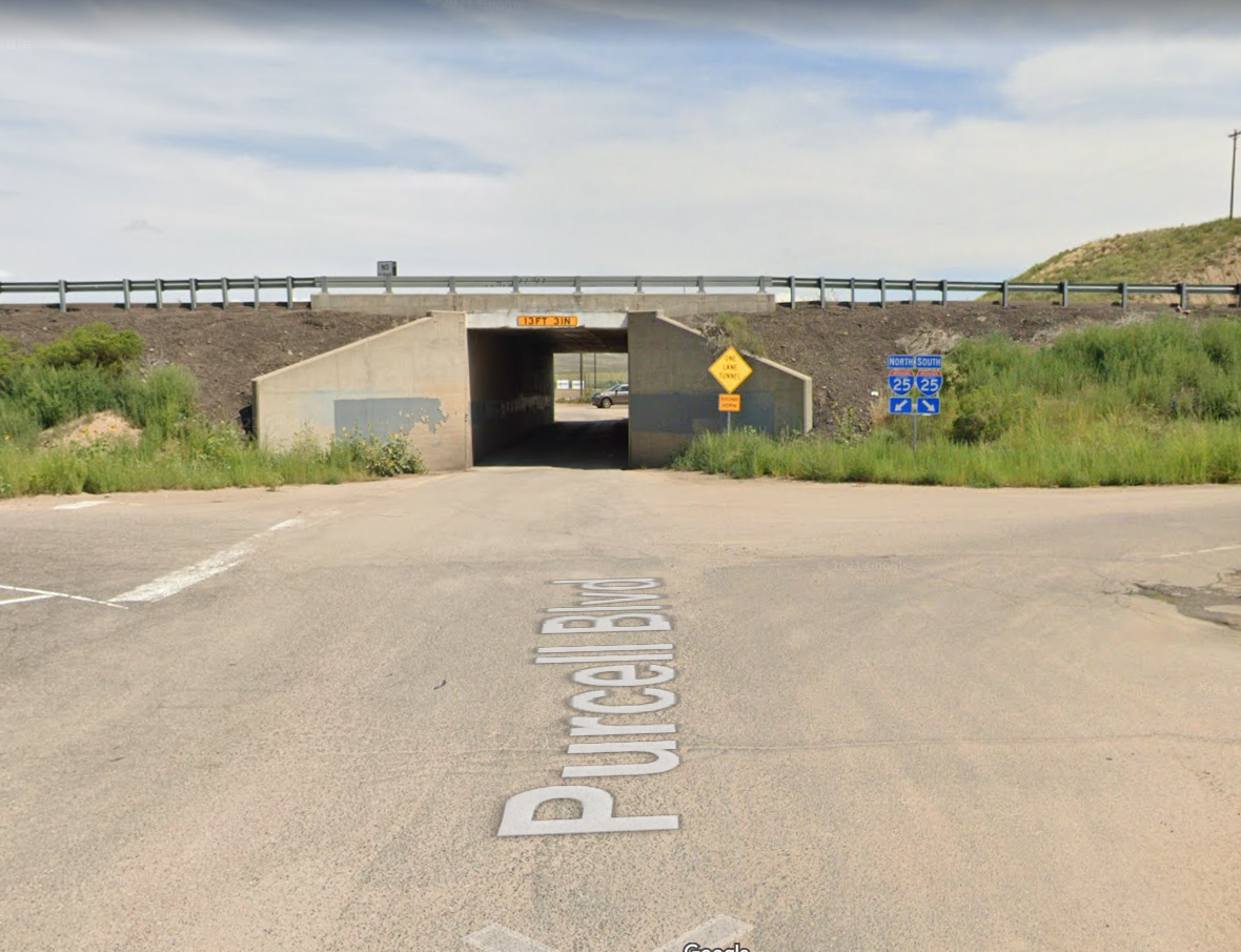 I-25 Exit 108 Purcell Boulevard overpass detail image