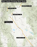 Park County work zone from CO mile point 70.836 through 80.24, US 285 mile point 201.11 through 207.62, US mile point 185.3 through 188.0, and CO 9 mile point 47.58 through 63.73 & 64.67 to 65.40