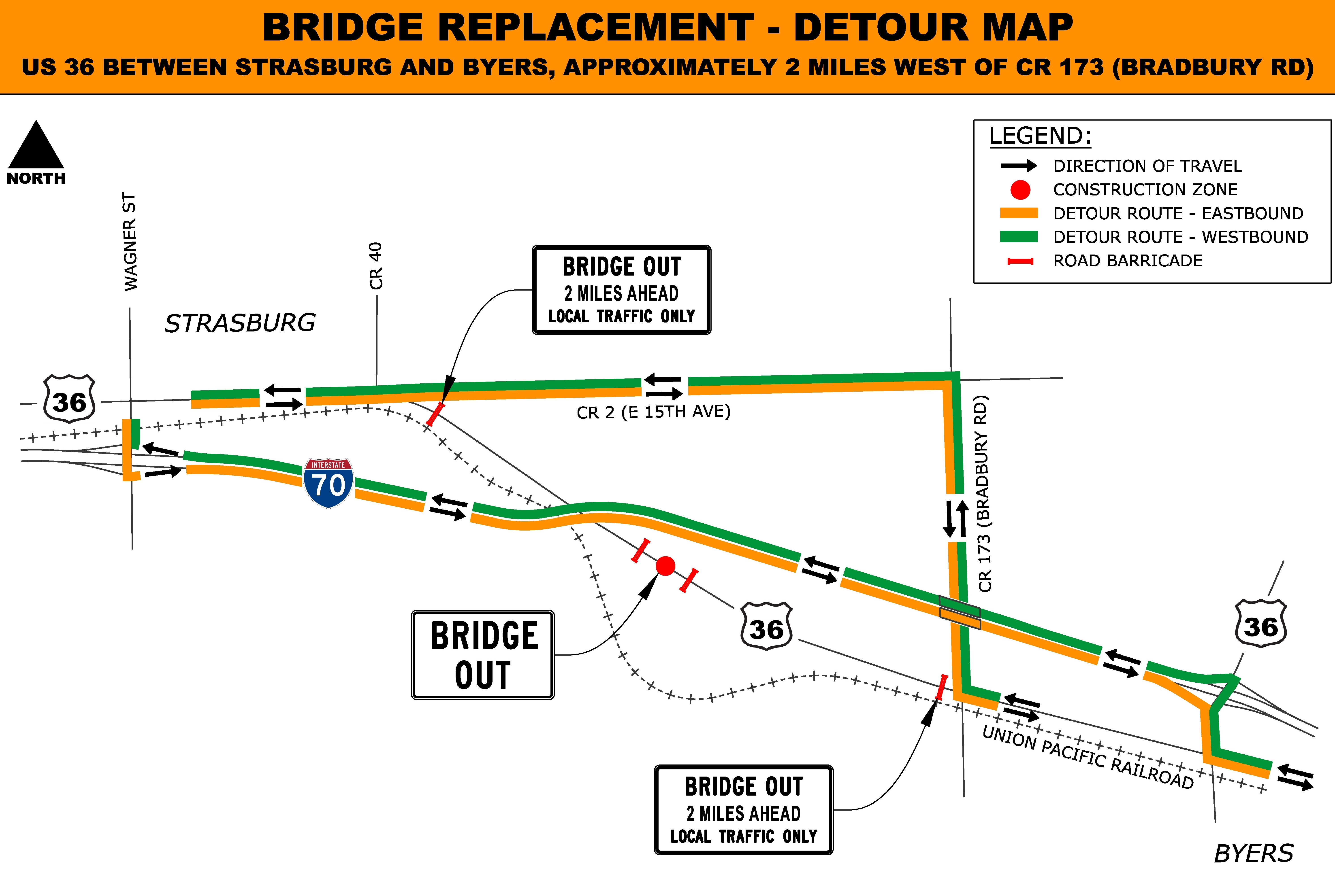 Bridge Replacement Detour Map detail image