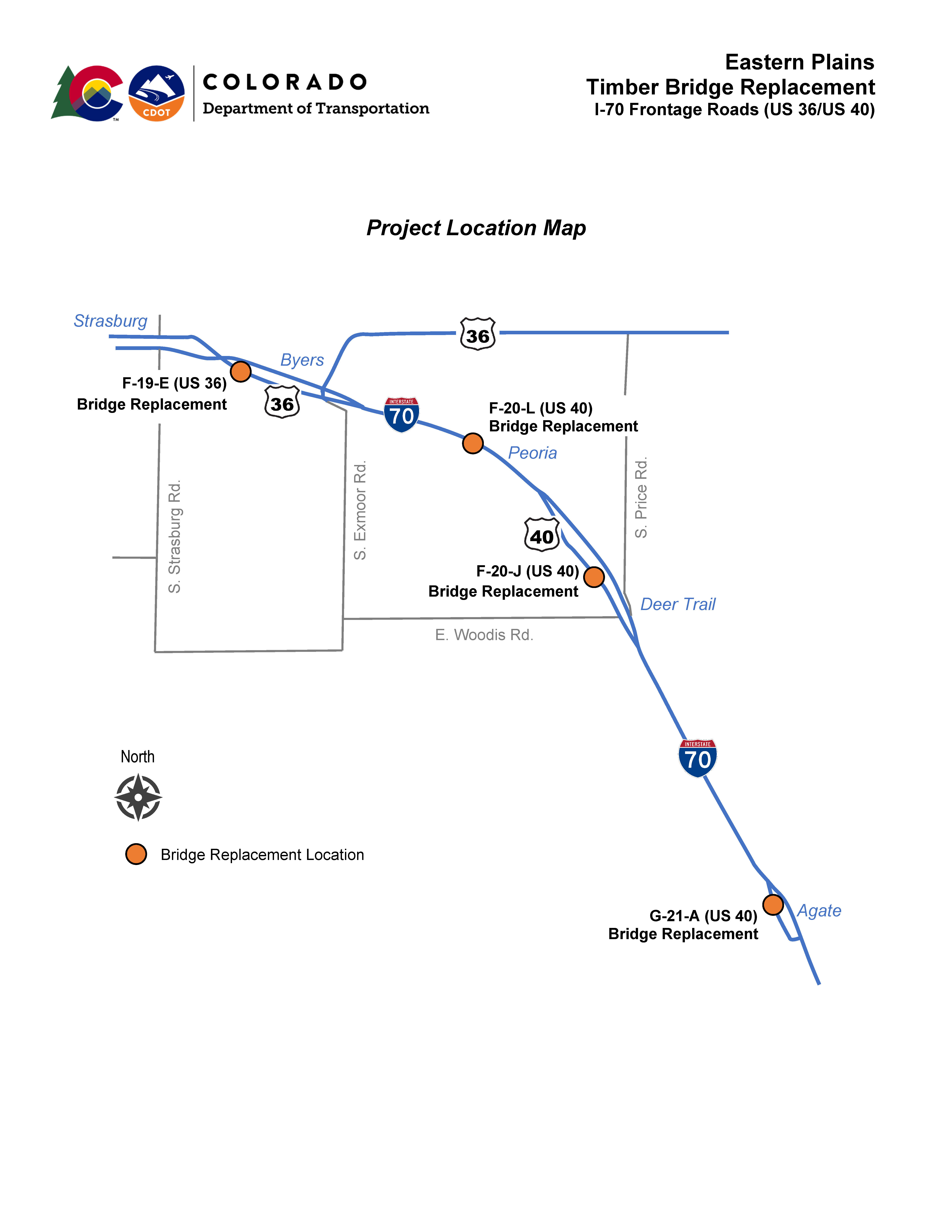 Eastern Plains Timber Bridge Project Location Map detail image