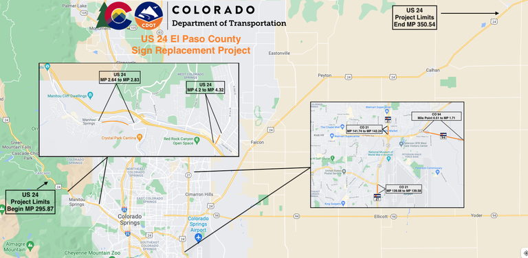 US 24 Sign project map