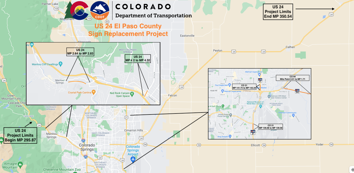 US 24 El Paso County Sign Replacement Project detail image