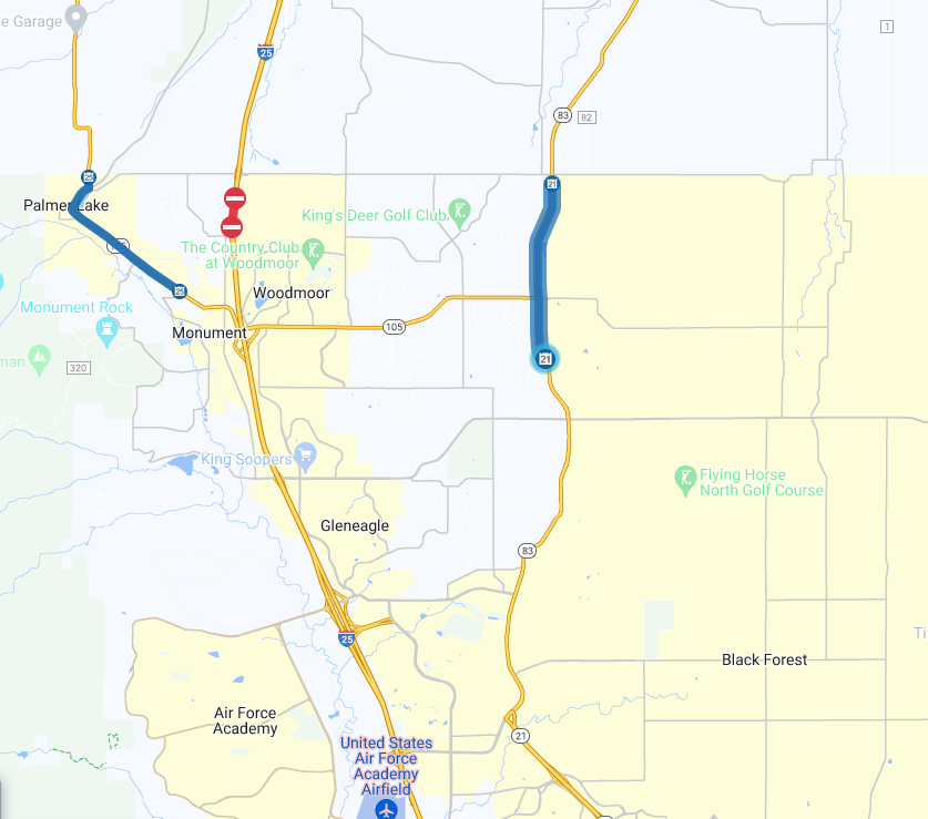 Chip Seal Operations on CO 83 project map detail image