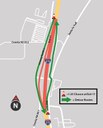 I-25 at Exit 11 Interchange Detour Map in Trinidad thumbnail image