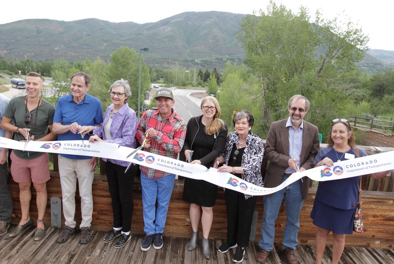 Maroon Creek roundabout ribbon cutting