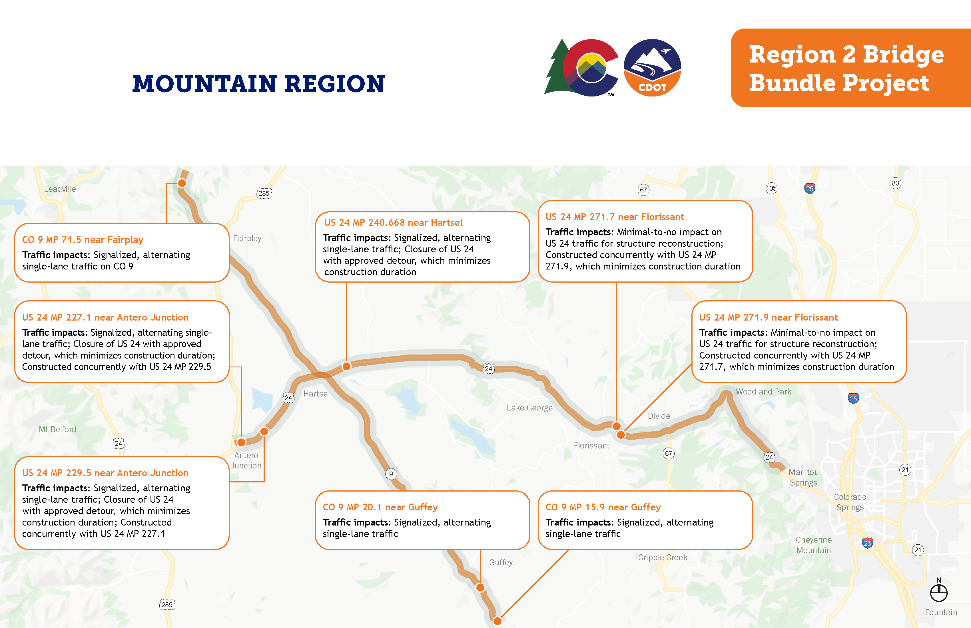 Region 2 Bridge Bundles Mountain Region Project Map detail image