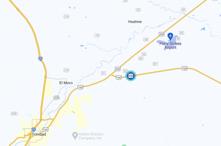 US 160 Culvert Replacement Work Zone Map