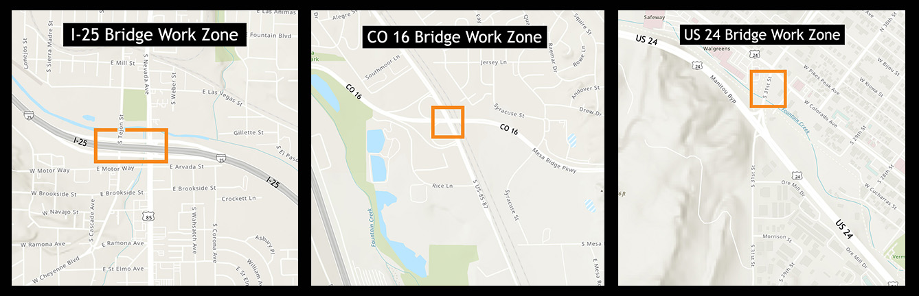 I-25, CO 16, US 24 project maps detail image