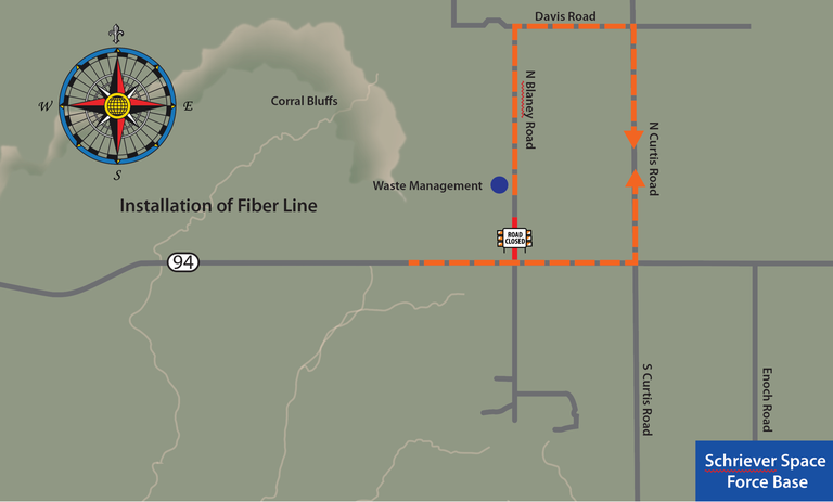 Fiber installation location map