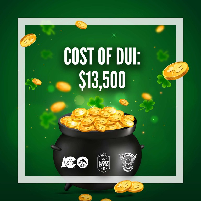 St. Patricks Cost of Dui Pot of Gold graphic St. Patricks Cost of Dui Pot of Gold graphic