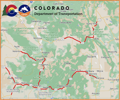 Southwestern Colorado Regionwide Striping project map