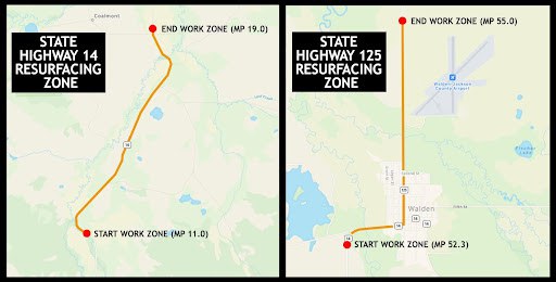 CO 14 Walden Resurfacing project maps