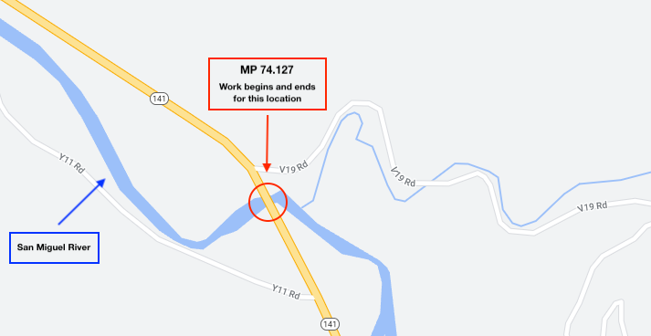 CO 141 bridge work map 2