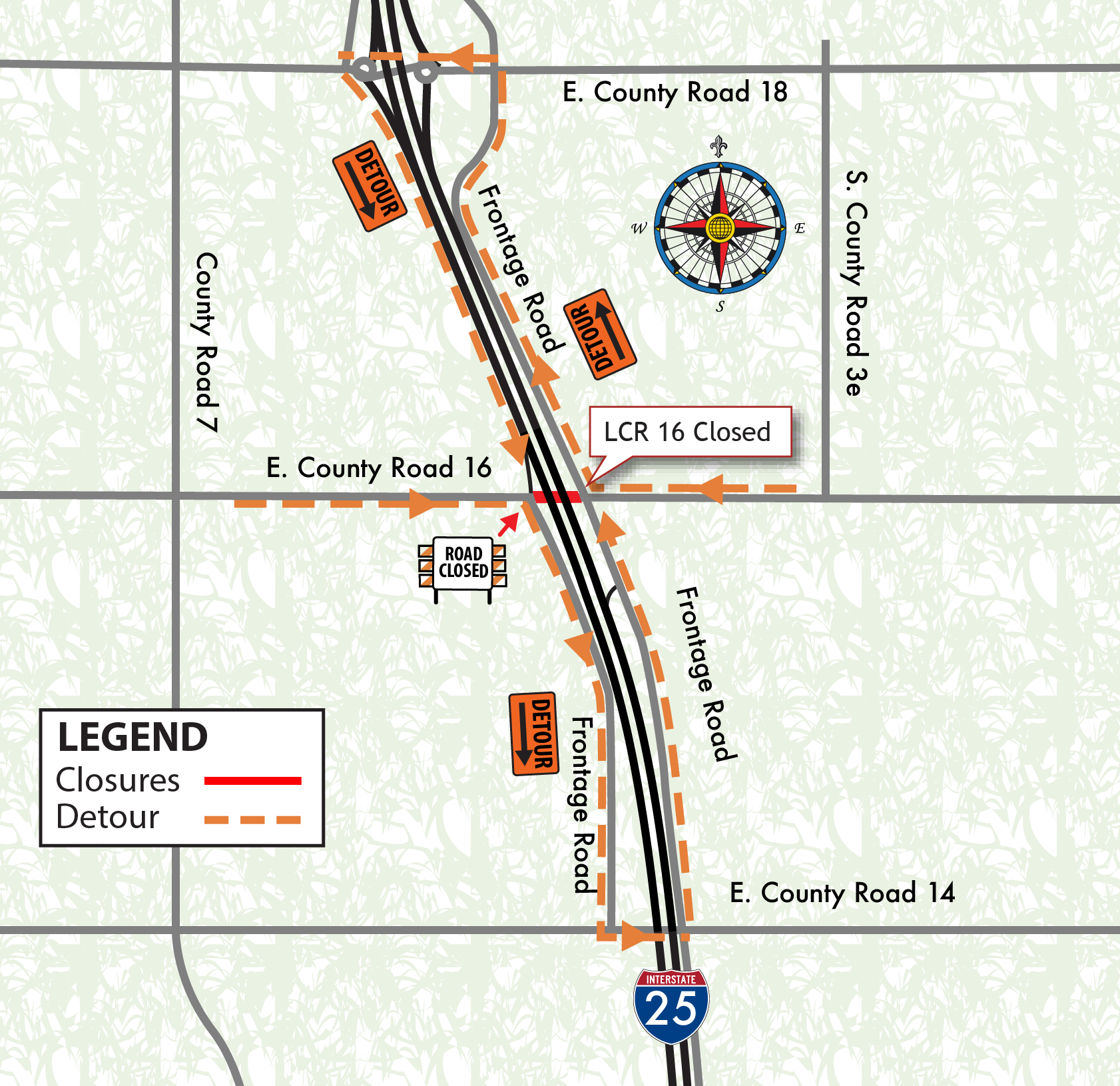 North Express Lanes project map detail image
