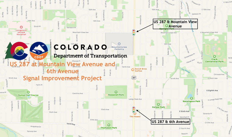 CO 287 Signal Improvement Project Map Image