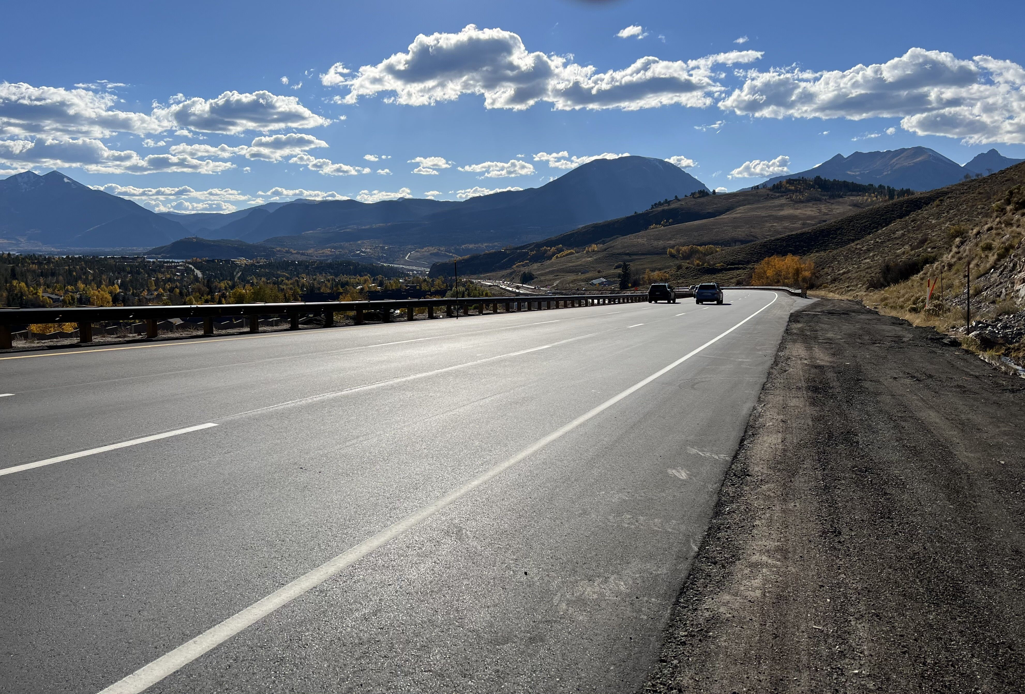 Westbound I-70 new asphalt overlay detail image