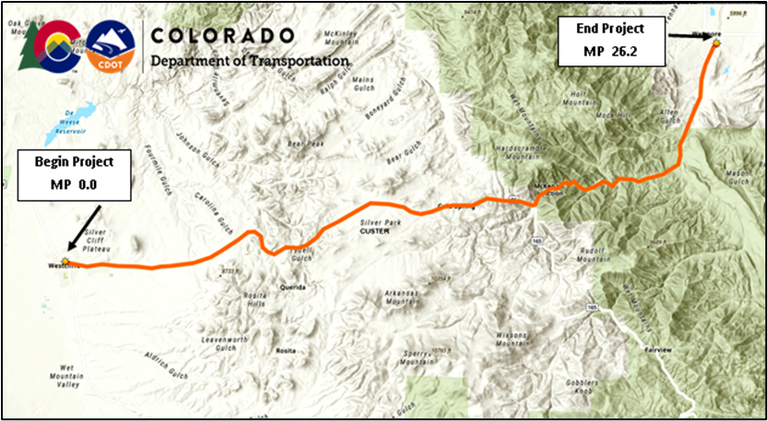 CO 96 project improvements from mile point 0 to mile point 26.2