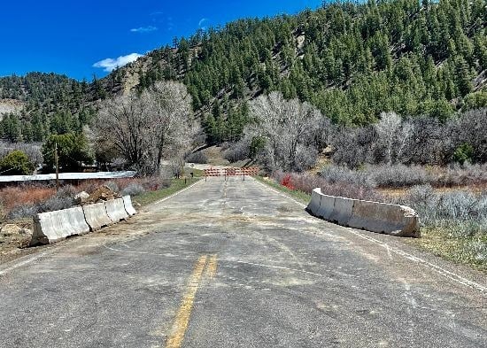 CO 151 was reopened to two-way traffic five miles south of the US 160 Junction near Chimney Rock National Monument