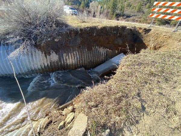 CDOT maintenance crews observed significant soil erosion caused by heavy spring run-off in the Stollsteimer Creek