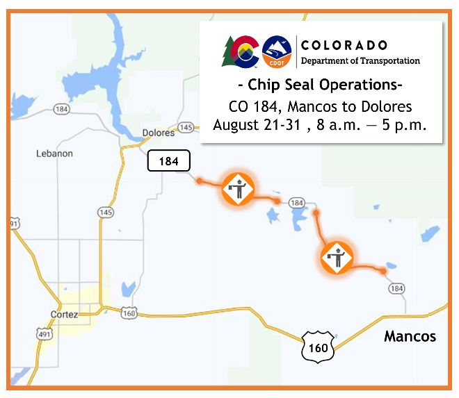 CO 184 Chip Seal Map