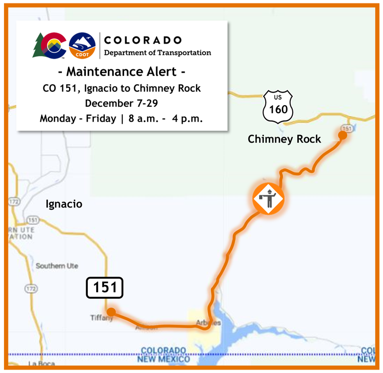 CO 151 pothole repair map