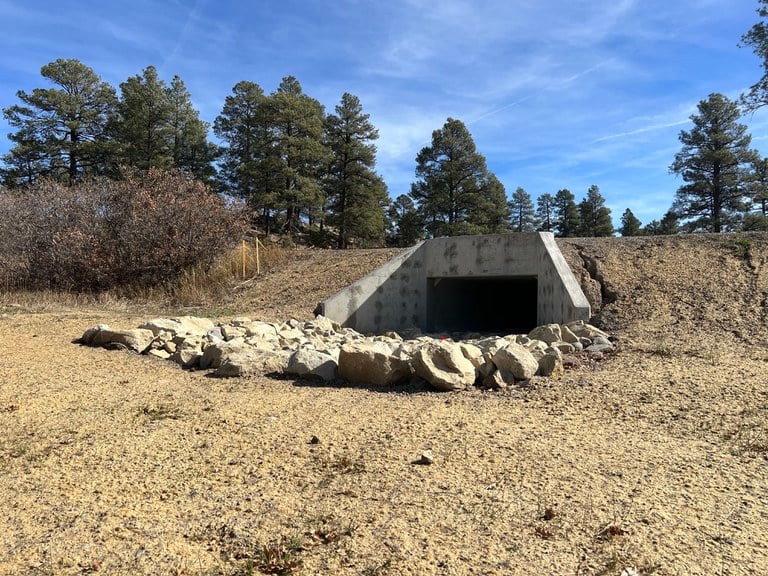 New concrete box culvert under US 160