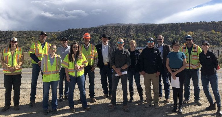 Representatives from CDOT, the Federal Highway Administration, elected officials and contractor partners gathered this fall to celebrate the safety improvements included in the project.