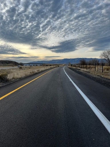 Section of the newly paved interchange ramps in Garfield County.