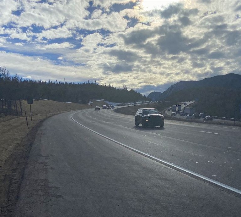 The I-70 Auxiliary Lane Frisco to Silverthorne improvements project southern view