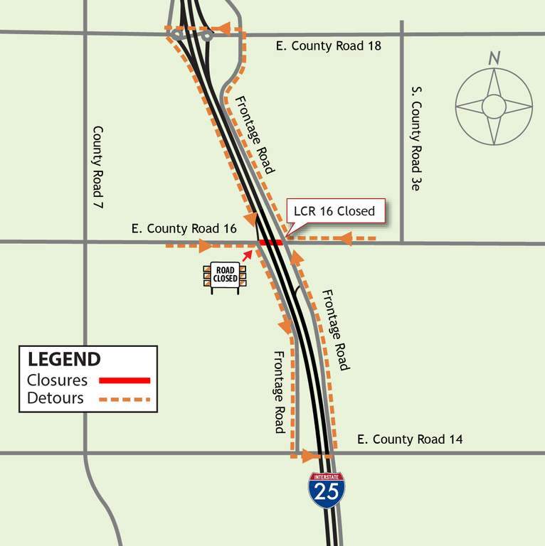 LCR 16 Closure map