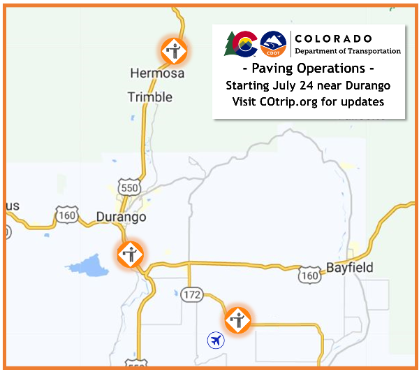 Durango Paving Operations Map Durango Paving Operations Map