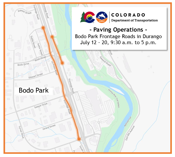 Durango Paving Operations Map