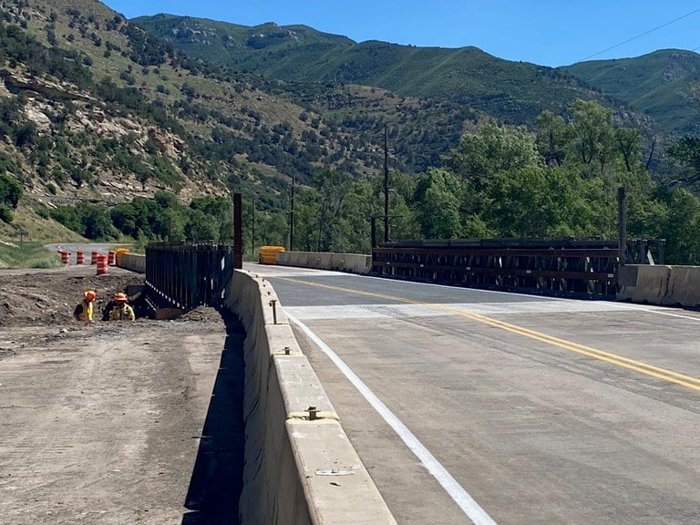 CO 133 Temporary Bridge Paved