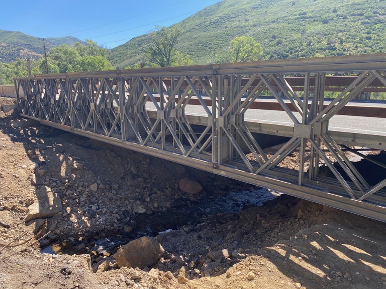 CO 133 temporary bridge side view