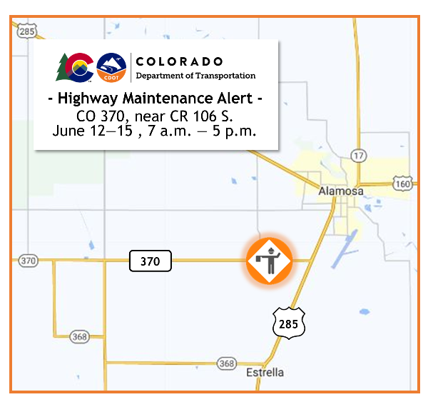 CO 370 chip seal operations map