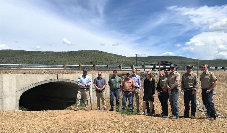 Representatives visit new wildlife underpass