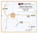 US 160 CO 72 Elmer's Corner intersection delay map.png thumbnail image