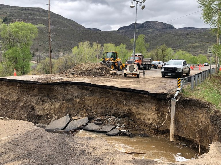 Ground view of Paonia Sinkhole