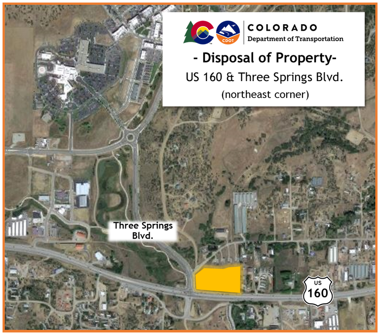 Map of property for disposal in La Plata County