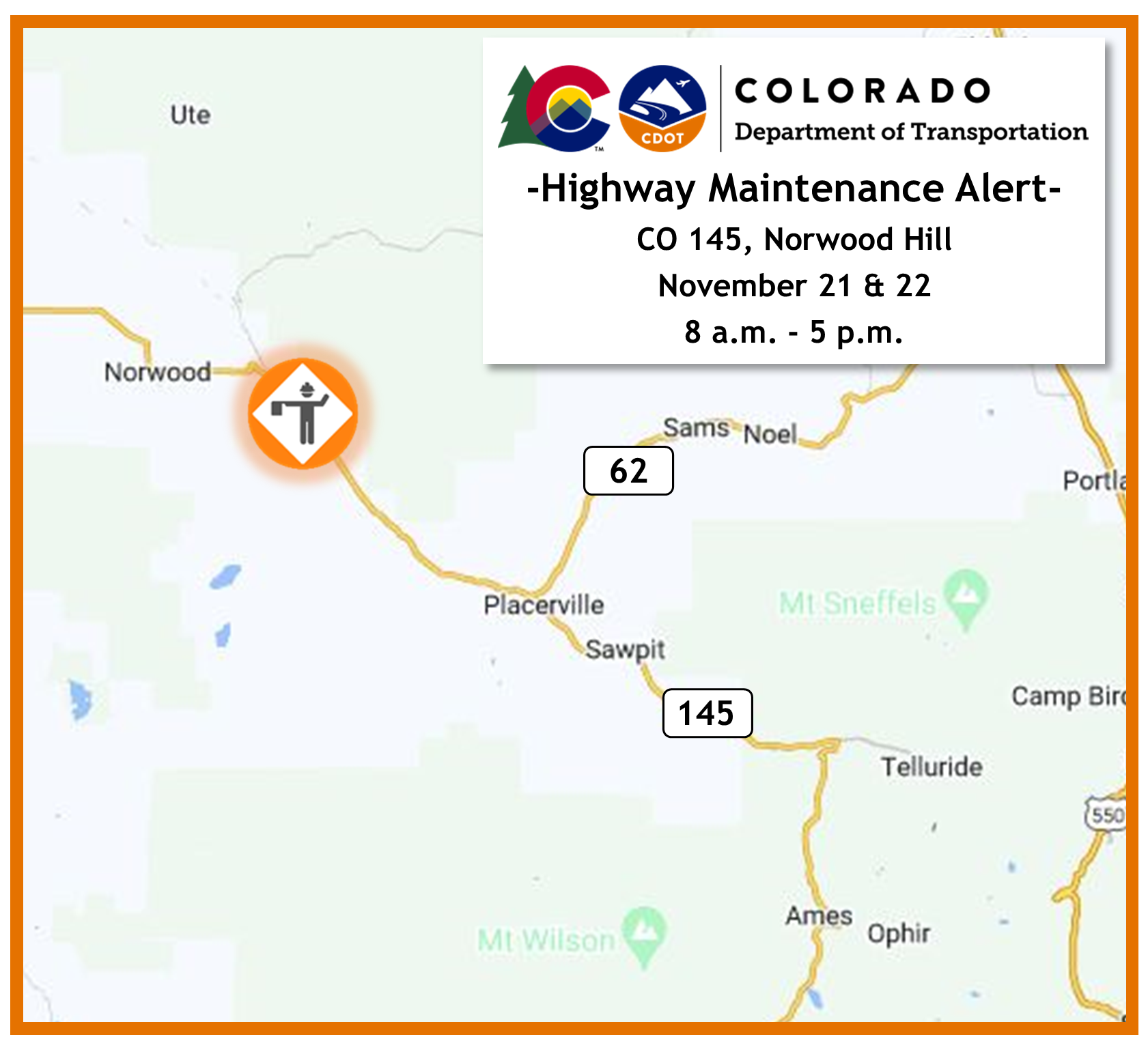 CO 145 Telluride maintenance map.png detail image