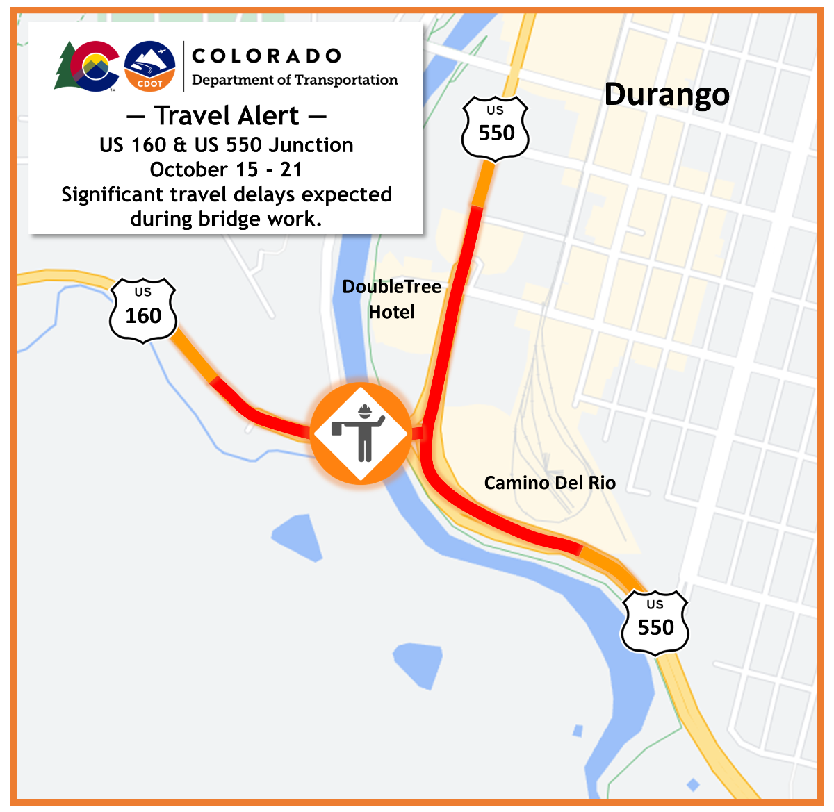 US 160 US 550 bridge maintenance map.png detail image