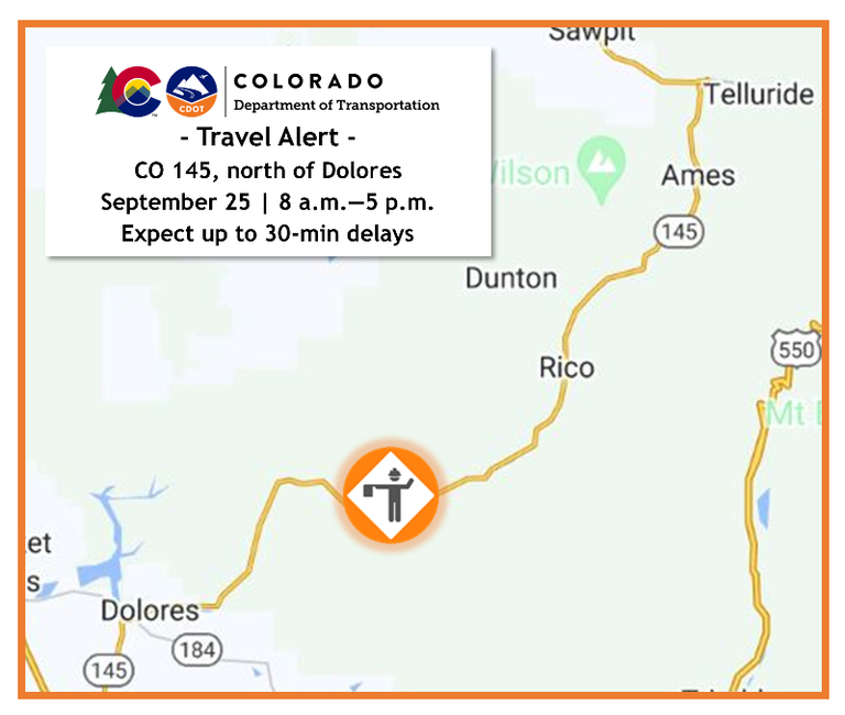 CO 145 rockfall mitigation map