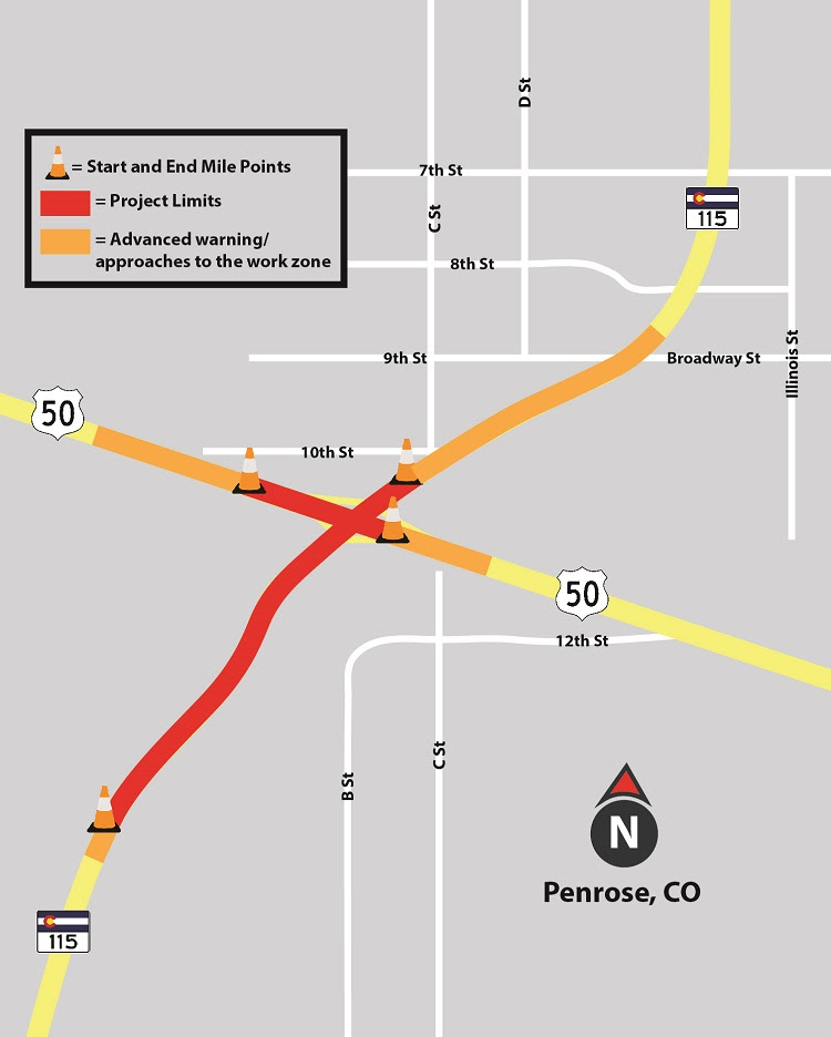 US 50 and CO 115 improvements map.jpg — Colorado Department of ...